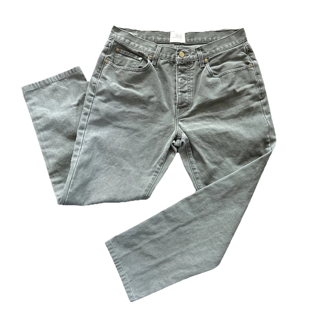 Sid Mashburn Jeans Mens 32x27 Green Straight Leg 5 Pocket 100% Cotton USA